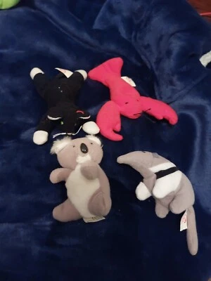 £0.99 • Buy McDonalds Ty Beanie Baby  Set 3  Anteater, Koala, Lobster, Black Cat