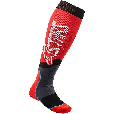 Alpinestars MX Plus-2 Knee Length Socks Red/White Adult Size Large/2XL • $14.96