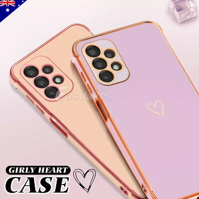 Cute Heart Shockproof Case For Samsung Galaxy A04s A14 A34 S23 S22 Ultra S20 FE • $8.95
