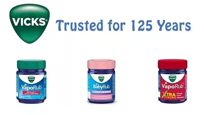 2 X Vicks VapoRub Vapour Rub Cold Headache BabyRub Roll-On Inhaler Xtra Strong • $6.13