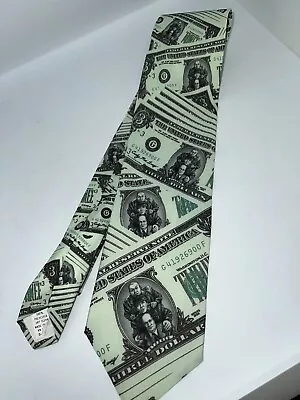 Wally Wear Funny Money Three Stooges Mens Necktie Tie NOS NWOT Novelty 90’s • $20