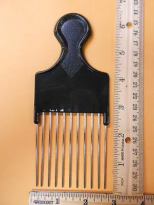 $2.69 • Buy Man Tease Hair Pocket Sized Travel DETANGLE Metal AFRO Lift Comb Wig Pik Pick 