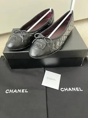 Chanel Quilted Ballerina Size 38 • £400