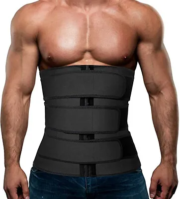 Men Sweat Sauna Waist Trainer Weight Loss Neoprene US Corset Cincher Body Shaper • $19.79