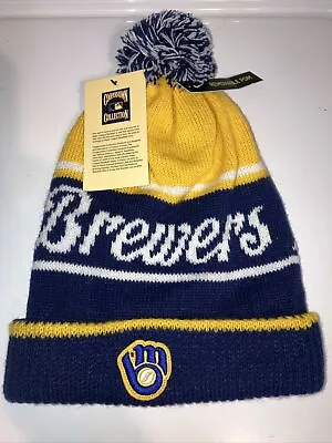 NEW Milwaukee Brewers MLB New Era Cuffed Knit Pom Beanie Winter Hat / • $17.95