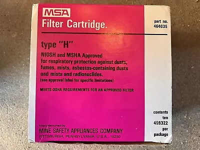 Msa Filter Cartridge Type H Lot Of 10 464035 • $30