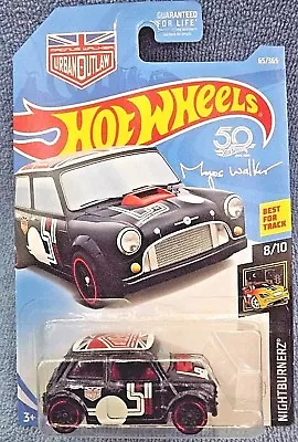 2018 Hot Wheels #65 NIGHTBURNERZ 8/10 MORRIS MINI Dark Blue W/Black Pr5 Spokes  • $7.50