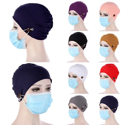 Women Muslim Hijab Cancer Chemo Hat Turban Cap Cover Hair Loss Bonnet Hat  . • $3.46