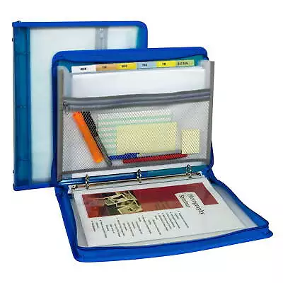Zippered Binder W/ Expanding File 2  Expansion 7 Sections Letter Size Bright • $14.45