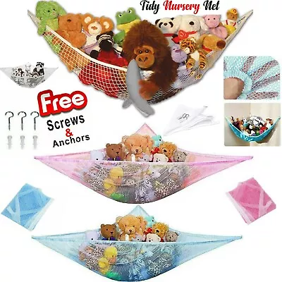 £3.89 • Buy Hammock Toy Net Mesh Teddy Bedroom Soft Nursery Baby Large Storage Cuddly Tidy