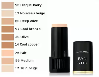 £5.39 • Buy Max Factor Pan Stik Foundation 9g  --Choose Shade--