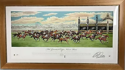 MELBOURNE CUP Glen Boss Signed Print Brian Clinton #423/500 Phar Lap FRAMED COA • $999