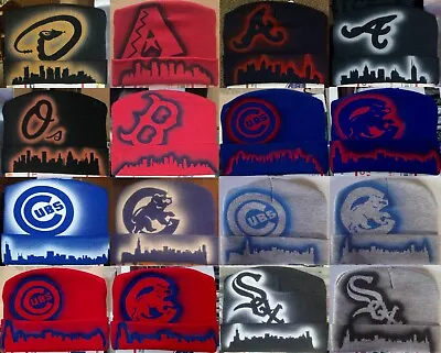 Custom Airbrushed Beanie MLB • $15