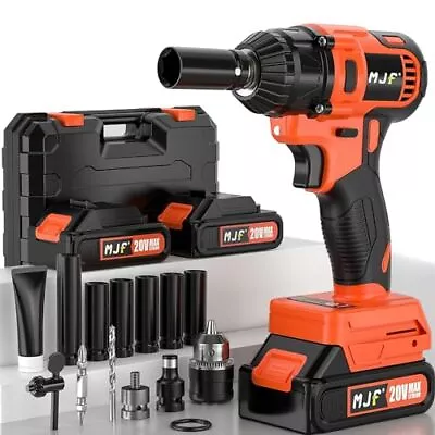 Cordless Impact Wrench 1/2 Inch Brushless Motor Max Torque 370 Ftlbs 500n.m Dr • $94.60