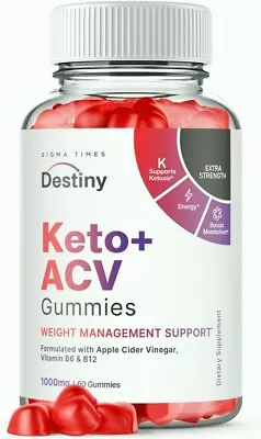 Destiny Keto + ACV Weight Loss Gummies To Burn Fat For Energy 60ct • $19.95