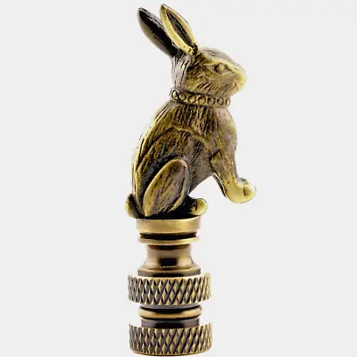 Rabbit Lamp Shade Finial Antique Brass   #23 • $12.90