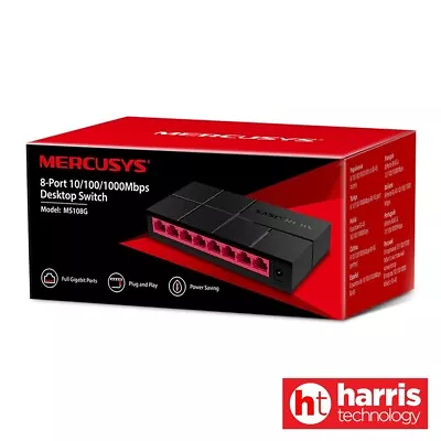 Mercusys MS108G 8-Port Gigabit Desktop Switch 8 X Gigabit Ports • $36.90