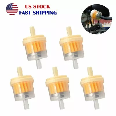 5 Pack 1/4  Universal Motorcycle Mini Gas Inline Fuel Filters With Magnet 6-7mm • $6.43