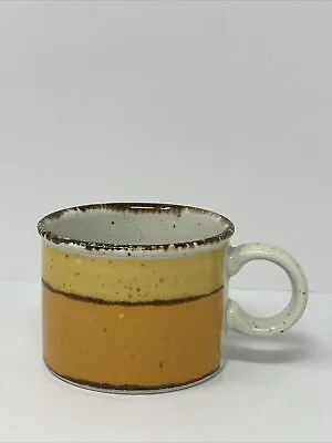 Stonehenge Midwinter SUN Yellow Orange Flat Coffee Tea Mug Cup England 2-5/8” H • £9.14