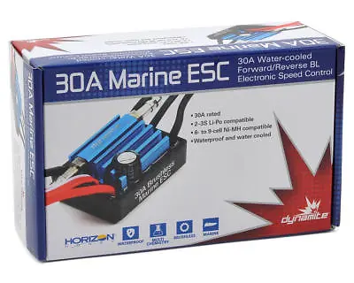 Dynamite 30A 30 AMP Brushless Marine ESC Electronic Speed Control 2-3S DYNM3860 • $40.95