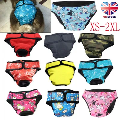 £6.76 • Buy Female Pet Dog Puppy Physiological Pants Sanitary Diaper Shorts Underwear XS-XXL