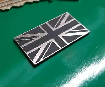 Union Jack Flag Bike Car Van Silver Acrylic Self Adhesive External Badge 1.5  • £2.75