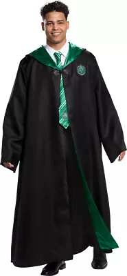 Slytherin Robe Deluxe Adult Costume Harry Potter Wizard Halloween • $71.99