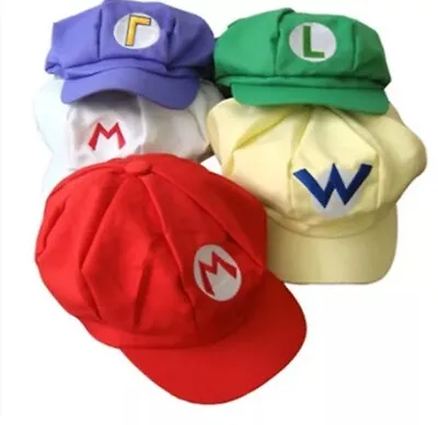 Super Mario Bros Hat Costume Luigi Hat Wario Hat Waluigi Hat Costume Halloween • $10.99