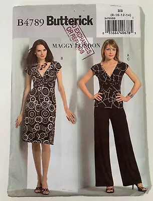 Butterick 4789 Dress Pant Top Maggy London Sewing Pattern 8 10 12 14 Uncut • $4.41