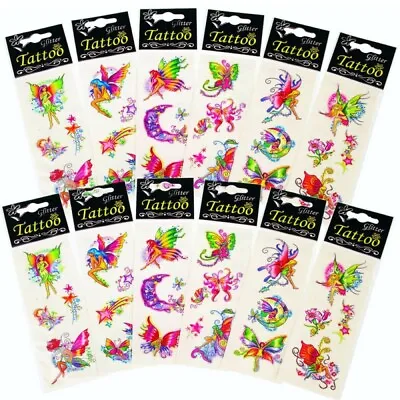 Fairy Glitter Tattoo Sticker Festival Rave Party Body Face Make Up Body Stickers • £1.19