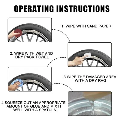$9.35 • Buy Universal Alloy Wheel Rim Scratch Repair Kit For Car Scratch Fix Quick