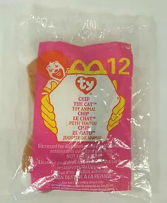 Vintage McDonalds 1999 Chip The Cat Happy Meal #12 Retired Ty Beanie Baby 1993 • $12.99