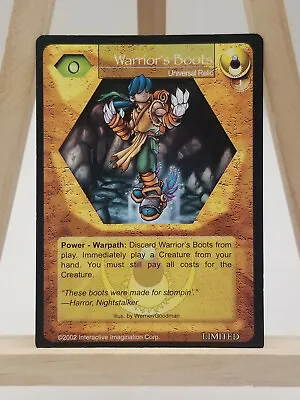 Magi Nation Duel - Warrior's Boots - Universal Relic - LIMITED - Promo - 2002 • $30