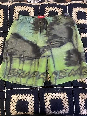 Supreme 2018 Water Shorts Green Medium • $99.99