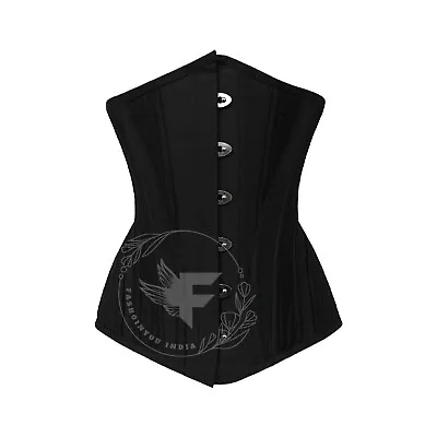 Kalmia Black  Silk Taffeta Underbust Waist Trainer Corset For Hourglass Shape • $85.50