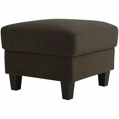 LifeStyle Solutions Wentworth Square Ottoman In Brown Microfiber • $92.99
