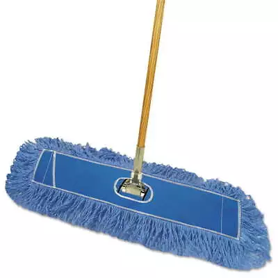 Boardwalk Looped-End Dust Mop Kit 24 X 5 60  Metal/Wood Handle Blue/Natural • $31.32