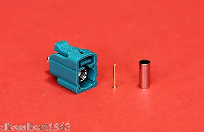 1 X FAKRA Universal Female RG174 Waterblue Code Z Connector  NEW  • £6.94