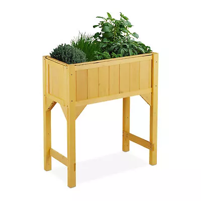 Raised Wooden Planter Flower Bed On Legs Fruit Vegetables Herbs Outdoor Garden • £69.90