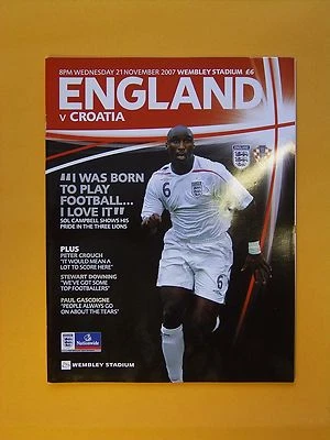£3.49 • Buy UEFA European Championship Qualifier - England V Croatia - 21st November 2007