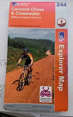 Cannock Chase & Chasewater OS Explorer - Active Map 244 Sheet Map Folded Book • £9.50