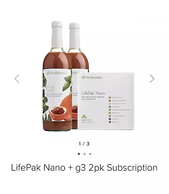 Nu Skin NuSkin Pharmanex  LifePak Nano 60 Packets + G3 Juice 2 Bottles 750ml Per • $198