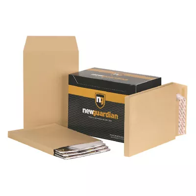 New Guardian Gusset C4 Envelopes 130gsm Manilla Peel And Seal (Pack Of 100) E272 • £68.70