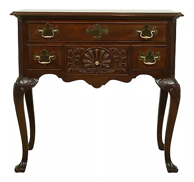 L50784EC: COUNCILL CRAFTSMEN Chippendale Mahogany Lowboy W. Drake Feet • $1395