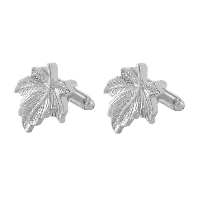 Men's Cufflinks Maple Leaf Metal Sleeve Stud Retro Solid Color Shirt Button • $6.36