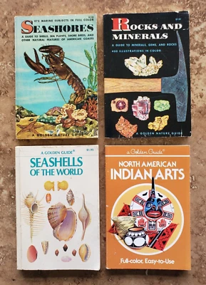 $13.99 • Buy LOT Of 4 Vintage GOLDEN NATURE GUIDE & Handbooks Pocket Reference