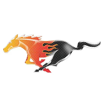 Ford Mustang Flame Pony 12  3M Perforated Unobstructed View Window Graphic Decal • $20.99