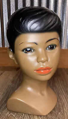 Vintage BLACK IS BEAUTIFUL Marwal Head / Bust African American AA Lady Brown Eye • $24.99