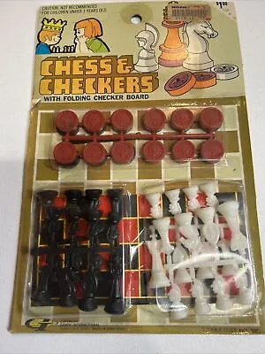 Vintage Chess Checker W/folding Checker Board Never Opened • $9.99