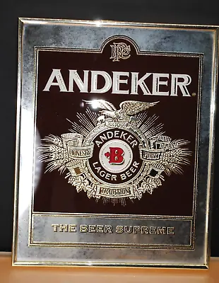Rare Pabst Brewing Andeker Lager Beer Bar Mirror • $35